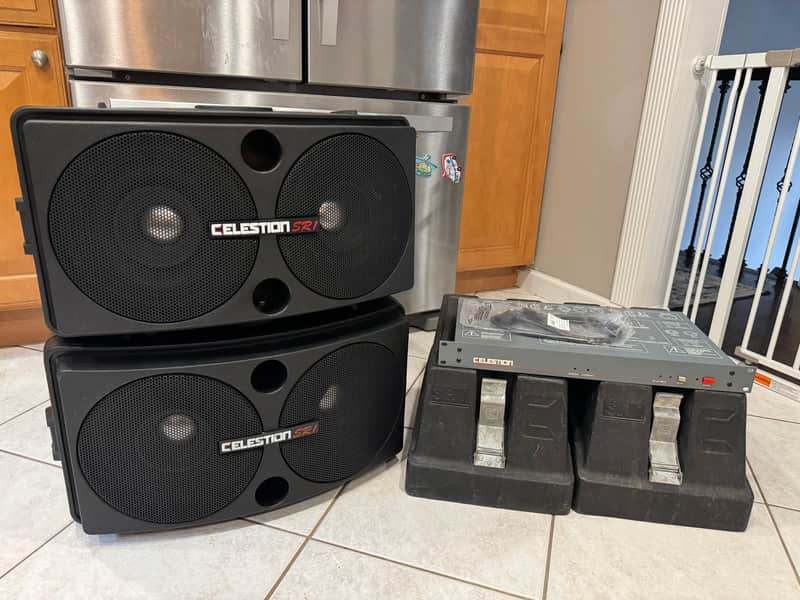 PAIR Celestion SR1 MK2 8” Dual Concentric PA Passive DJ Speakers W/ SRC1 UK image 1