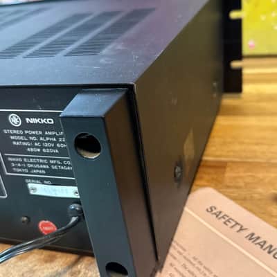 Nikko Dc Power Amplifier Alpha 20 Vintage Black Solid State 480w Warm Sounding image 21