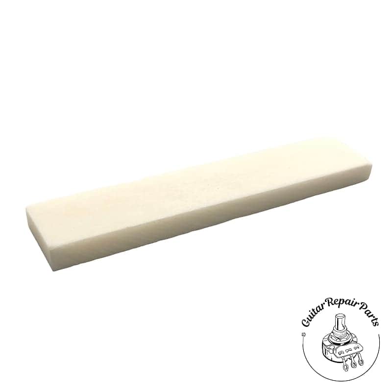 Bone Nut Blank For Fender Style Guitar 2" x .4" x .14" - Bleached Bone image 1