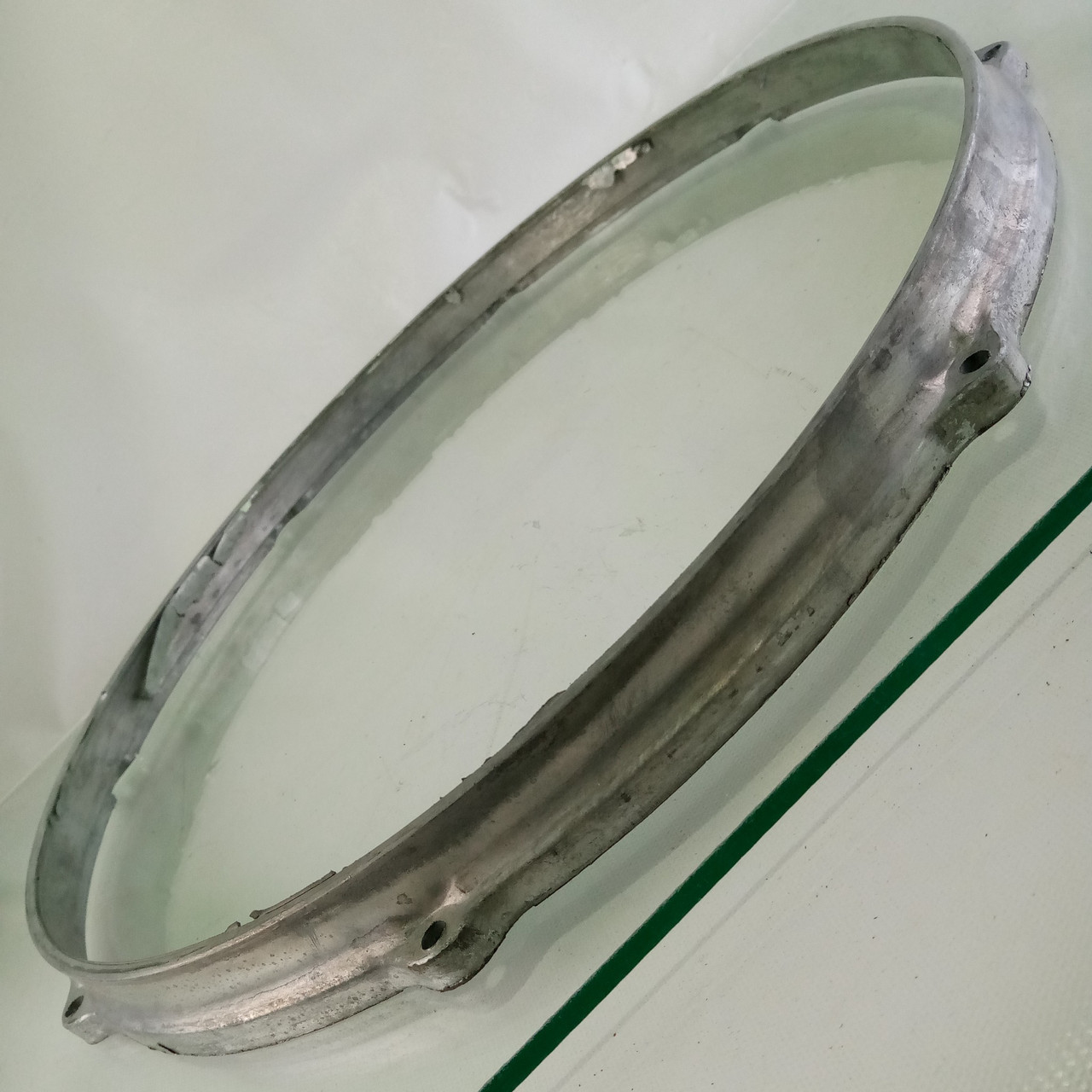 Gretsch 16"Die-Cast Raw Unfinished NOS 8-Lug Floor Tom Drum Rim Hoop Vintage 60s — main photograph
