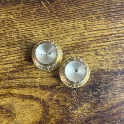 Gibson Custom Shop Reflector Knobs- 1 Volume 1 Tone (2020s - Gold/Gold) image 2