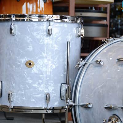 Slingerland Radio King 3pc Drum Set - "White Marine Pearl" image 2