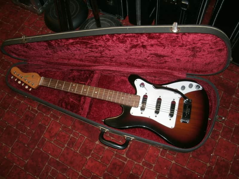 1966 Vox Shadow Sunburst Made in England with case image 1