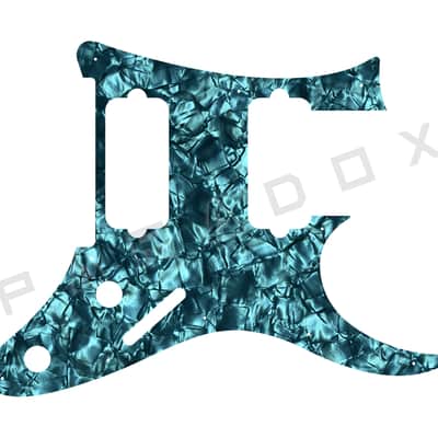 Custom Pickguard For 1997 - 2002 Made in Japan Ibanez RG7620 7 String - Aqua Pearl/Black/White/Black .090"