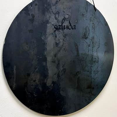 SALUDA CUSTOM 20" DESIGNER DISC GONG WITH CORD MOUNTING 2026 - EBONY ACID WASH image 2