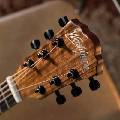 Washburn Bella Tono VITE-S9V Electro Acoustic Guitar - Gloss Charcoal Burst image 2