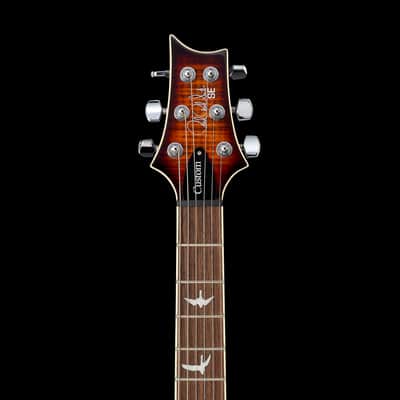 PRS SE Custom 24 Semi-Hollow Piezo - Orange Tiger Smokeburst-Orange image 3