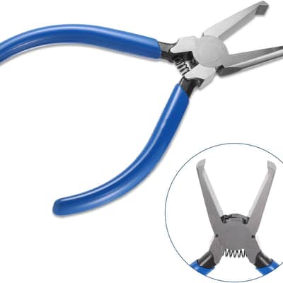 Fret Removal Pliers, Fret Puller Tool Precision Cutting Pliers with Blue Rubber Coating Multifunctional Cutter Tool for Acoustic Eelectric Guitar Bass, Pulling Cutting Nails or Wires image 3