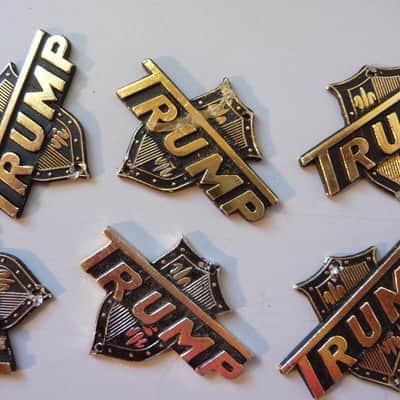 Vintage 1960's  Japan "Trump" Guitar Headstock Badge/Emblem/Logo N.O.S. DISTRESSED/DAMAGED image 5