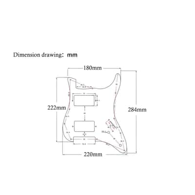 HH Metal Guitar Pickguard 11 Hole with Covered Humbucker 2-Pot Layout - for Fender Squier Strat Style Electric Guitar Stainless Steel image 4
