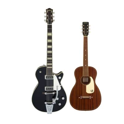 Gretsch G6128T-53 Vintage Select '53 Duo Jet 6-String Electric Guitar - Right-Handed (Black) Bundle with Gretsch G9500 Jim Dandy Acoustic Guitar (Frontier Stain) image 8