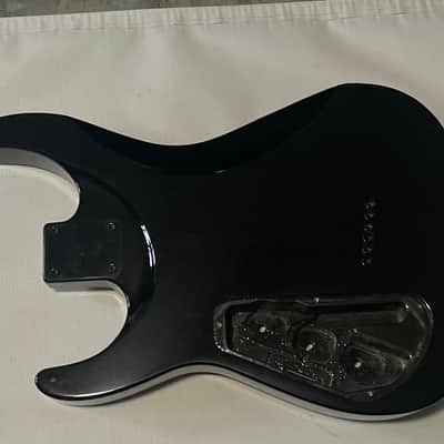 2000's Japan Jackson DKMGT Dinky Arched Top Transparent Black Flame Guitar Body Hard Tail image 11