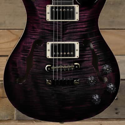 PRS McCarty 594 Hollowbody II 10 Top Flame Maple Electric Guitar Angry Purple w/ Case image 2