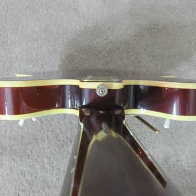 Vintage 1960s Teisco MIJ Ventura Hollow Body Electric Guitar 335 Wine Red Clean Gretsch Gibson Clone image 10