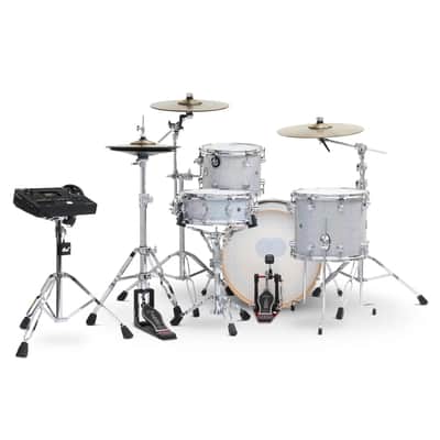 FREE TOM REBATE! - DW DWe 4pc Complete Electronic/Acoustic Drum Set w/Roland V51 Diamond Nebula image 3