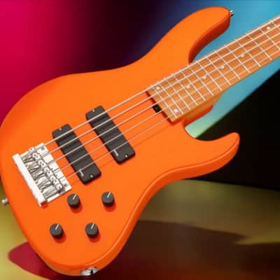 Sadowsky MetroExpress 5-String 24-Fret Modern Bass Roasted Maple Fingerboard 5-String Solid Candy Apple Orange Metallic High Polish image 1