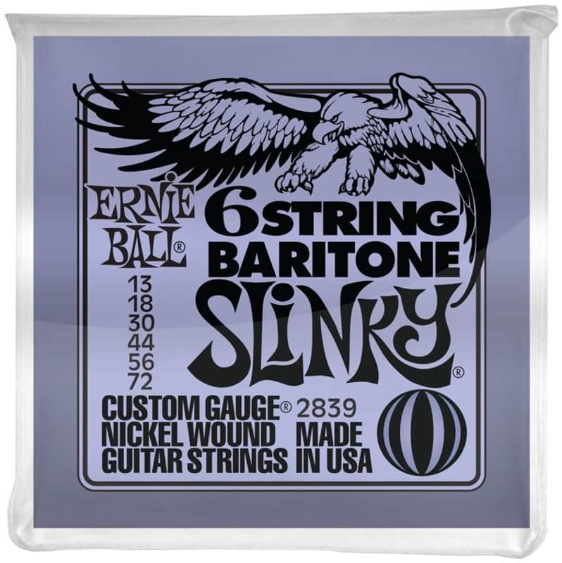 Ernie Ball 6-String Baritone Slinky Baritone Guitar Strings (13-72) 2839 image 1