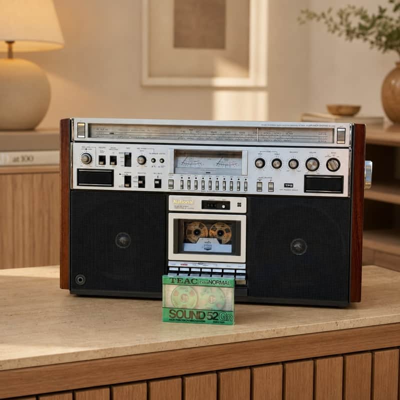 National RX-5700 Rare Vintage Radio Cassette Boombox Serviced Warranty Tested image 1