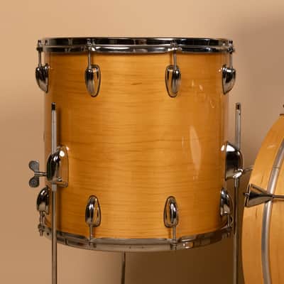 1990s Slingland Artist Custom Natural Maple Drum Set 14x20 8x12 14x14 and 5x14 image 3