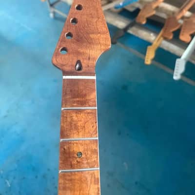 Roasted  Flamed Maple STGuitar Neck, 22-Frets image 1
