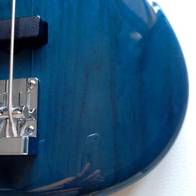 Lefty Warwick Rock Bass 4 2010 Trans Blue with Deluxe Gig Bag/Kit image 13