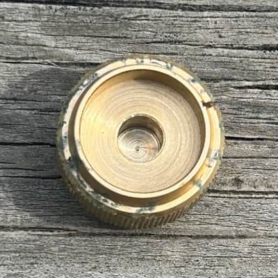 Vintage 1960's Gretsch G Arrow Guitar Knob Gold With Set Screw (05101) image 2