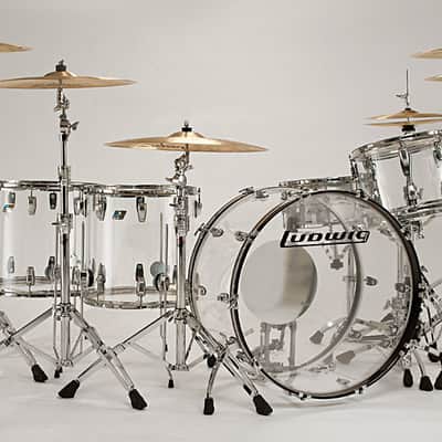 Ludwig *Pre-Order* Vistalite Clear ZEP SET 14x26/16x18/16x16/10x14 Acrylic Kit Drums Shell Pack | Made in the USA | Special Order | Authorized Dealer image 1