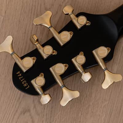 1983 Greco BK-1200 Custom Order Vintage 8 String Neck Through Bass Black, 100% Original w/ T-Bird Pickups, Japan Fujigen image 5