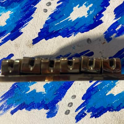 DiMarzio Pat. Pend. Brass Hardtail Stratocaster Bridge Vintage 1980s - Brass / Gold image 8