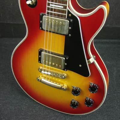 Vintage 1970s Penco "Lawsuit Era" Les Paul Custom Electric Guitar W/Case image 5