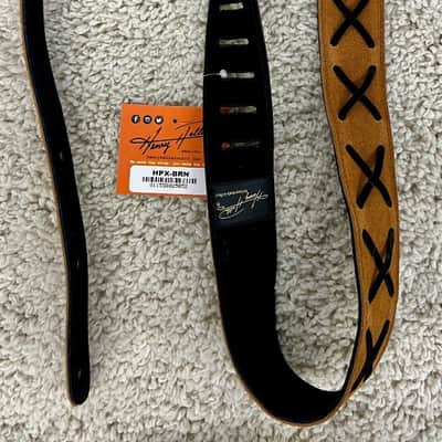 Henry Heller 2" Wide Brown Suede Adjustable Guitar Strap HPX-BRN imagen 2
