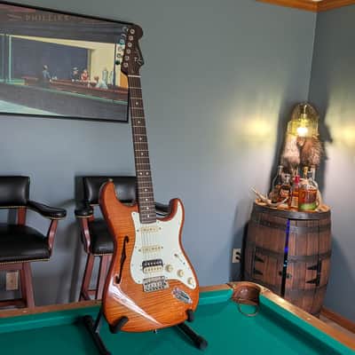 Fender Semi Hollow Stratocaster 2019 - AAA flame ice tea image 12