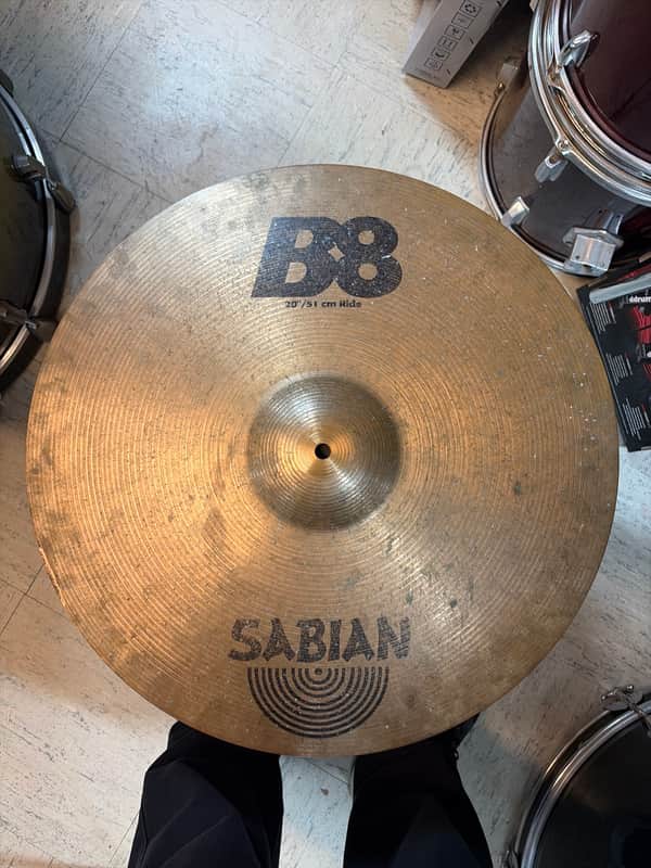Sabian 20" B8 Ride Cymbal 1990 - 2010 - Natural image 1