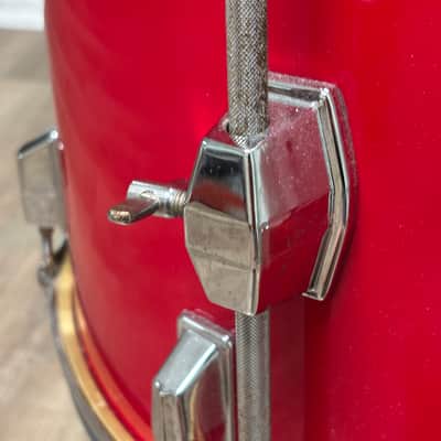 Pearl Export EX 18"x16" Floor Tom Drum with Legs - Late 1980's - Coral Red image 6