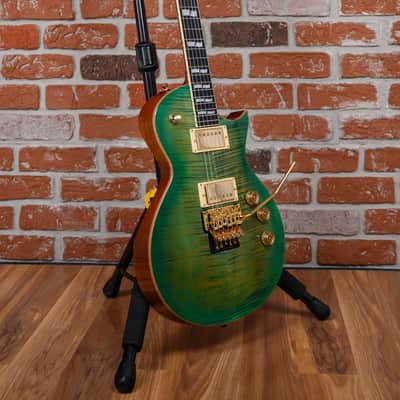 ESP USA Custom Shop Eclipse FR Flame Maple Top Lime Burst 2022 w/OHSC image 3