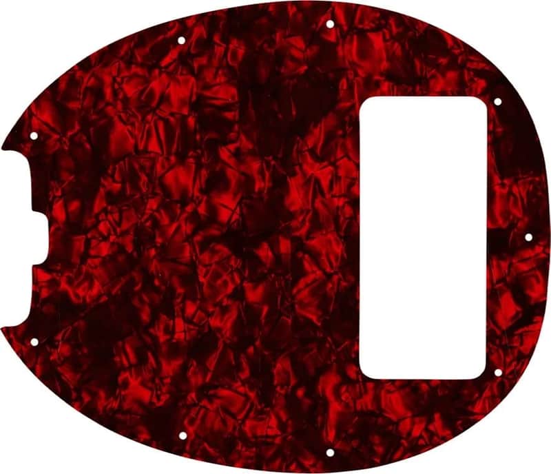WD Custom Pickguard For Left Hand Music Man 5 String StingRay 5 Classic Bass #28DRP Dark Red Pearl/Black/White/Black image 1