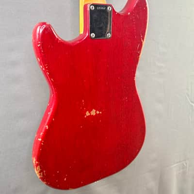 Fender Pre CBS L Series Musicmaster Slab Board 1964 - 4 Rare Mahogany Body Cherry Finish image 8
