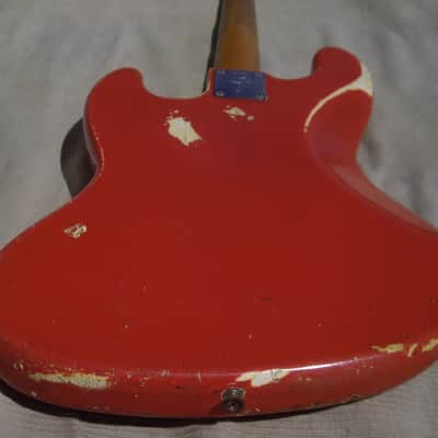 Fender Jazz Bass 1966 - Fiesta Red Matching Headstock image 21