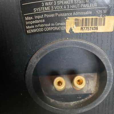 Vintage kenwood floor speakers pair Kvs 407 1994 - Black image 6