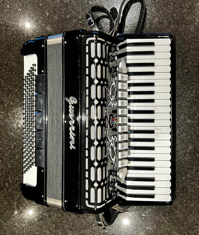 Guerrini “Superior” Model 628 Black 120 Bass Accordion | Reverb