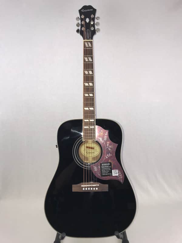 Epiphone Limited Edition Hummingbird Pro Electric/Acoustic Guitar – Ebony image 1