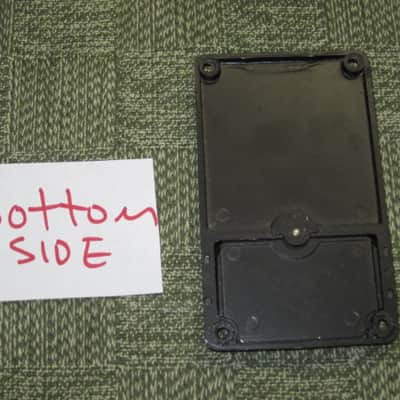 used Stinger Effects Pedal BOTTOM PLATE and BATTERY COVER & Screw (NO pedal included / NO other items included) late 1980s - Metal Plate with Black Finish, Black Rubber Padding, Black with Silver Graphic Bottom Label (made by the Martin Guitar Co) image 9