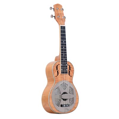 Gold Tone Curly Maple Resonator Concert-Scale Ukulele image 2