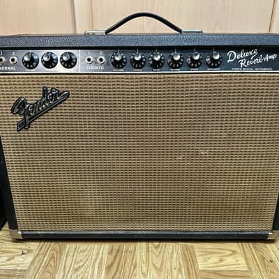 Fender Deluxe Reverb with original cover 1963 - 1967 Black Panel image 2