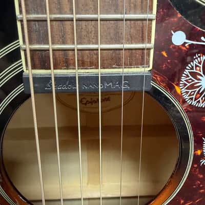 Used Epiphone EJ-200CE VS Super Jumbo Acoustic Electric Guitar Vintage Sunburst with Case 2011 image 9