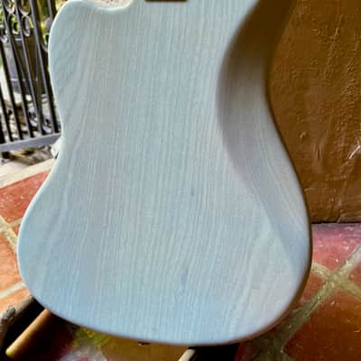 Waterslide Guitars Offset Trans Sonic Blue, Mojo Dual Foil Pickups, Descendant Vibrato, Staytrem image 5
