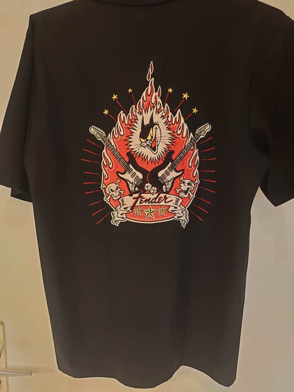 Fender Shirt Bowling Style - Black Elaborately embroidered image 1