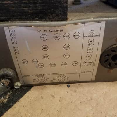 Stromberg-Carlson AU35 AU-35 Tube PA Amp Pre Mixer 30 Watts Mono HUGE 1950s - Grey Steel image 12
