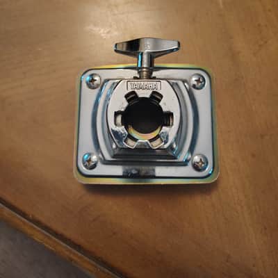Yamaha Bass Drum Tom Mount Bracket 1990's - Chrome image 1