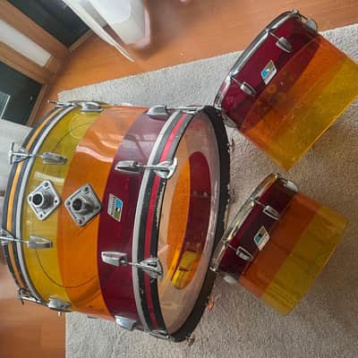 Ludwig Vistalite Tequila Sunrise Late 70s image 2